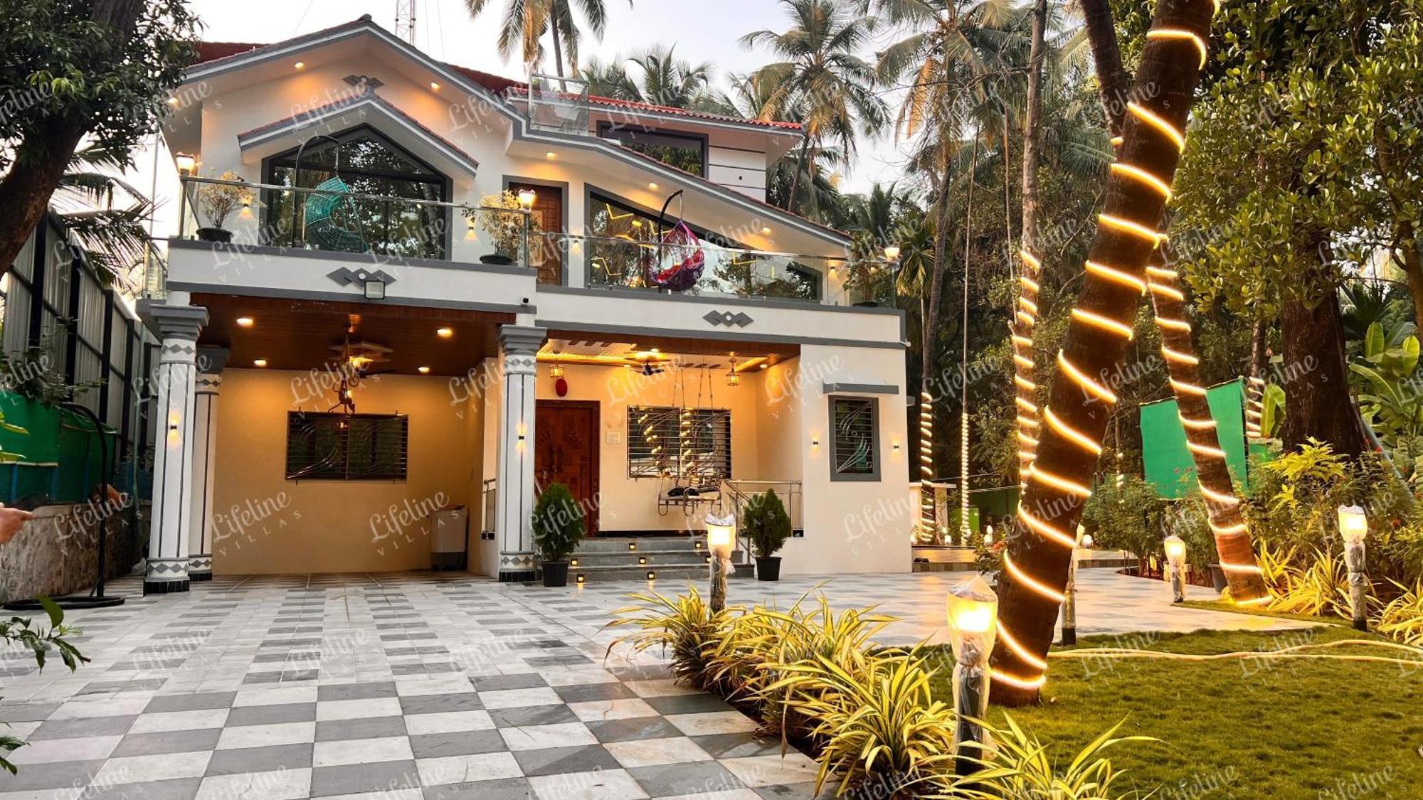Seas The Day Luxurious 5Bhk Villa 2Min From Awas Beach With Huge Private Pool Алибаг Екстериор снимка