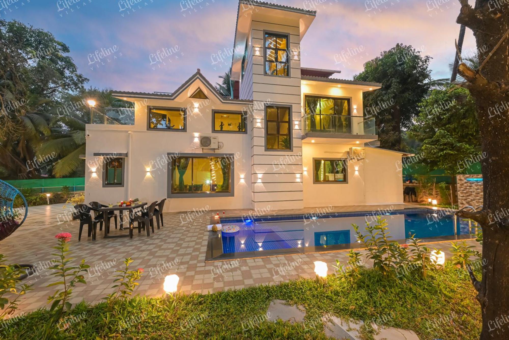 Seas The Day Luxurious 5Bhk Villa 2Min From Awas Beach With Huge Private Pool Алибаг Екстериор снимка